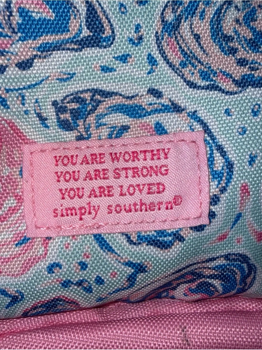 Simply Southern Pink and Blue Swirl Backpack